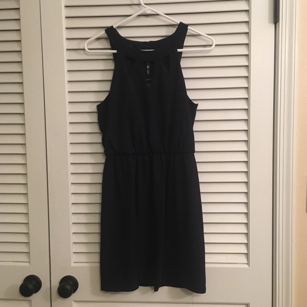 Cutout Navy Dress